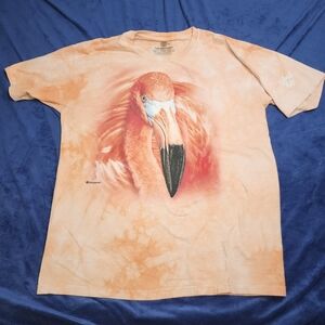 The Mountain Coral Orange Flamingo Graphic T-Shirt Unisex XL